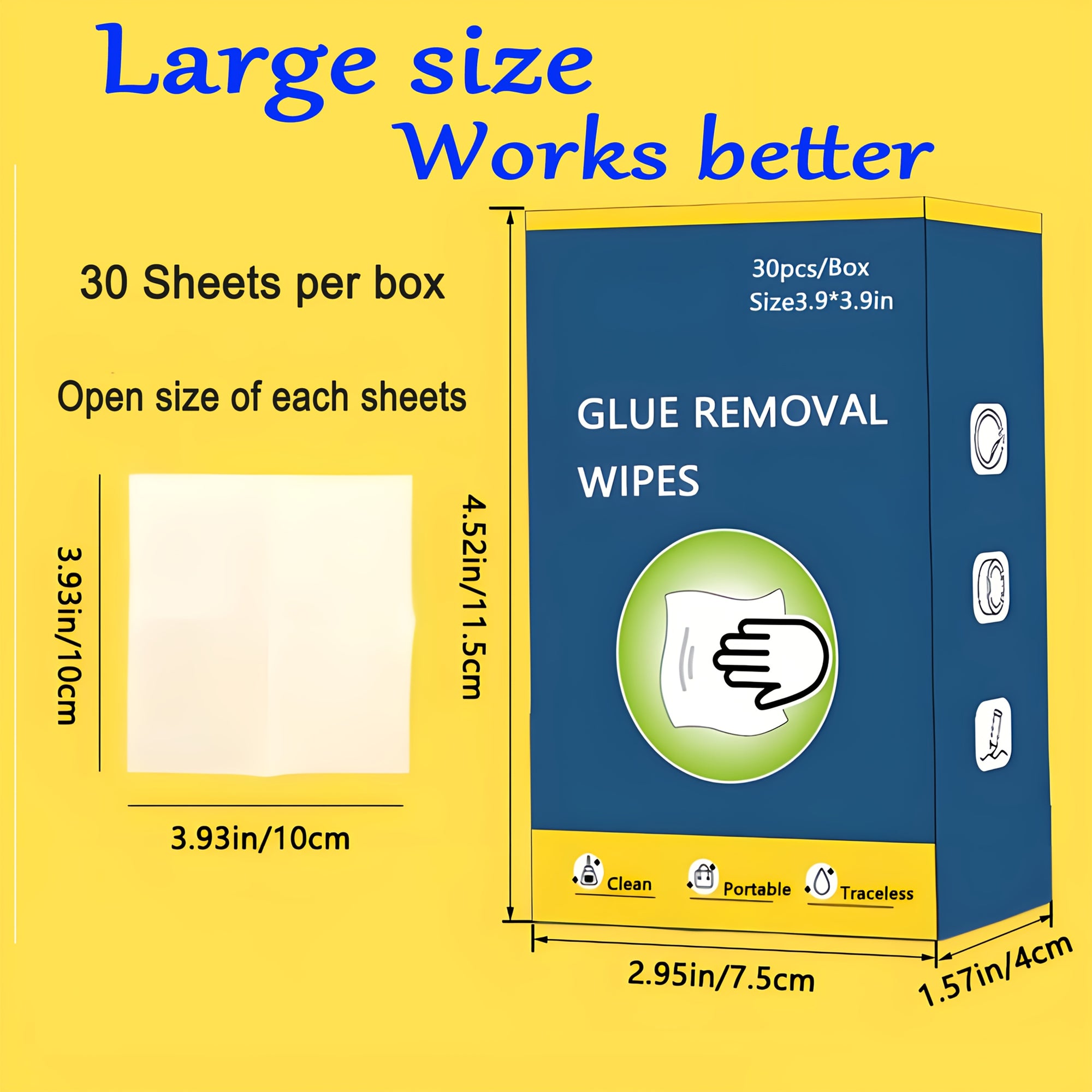 Glue Remover Wipes for Sticky Residue - Gadgion