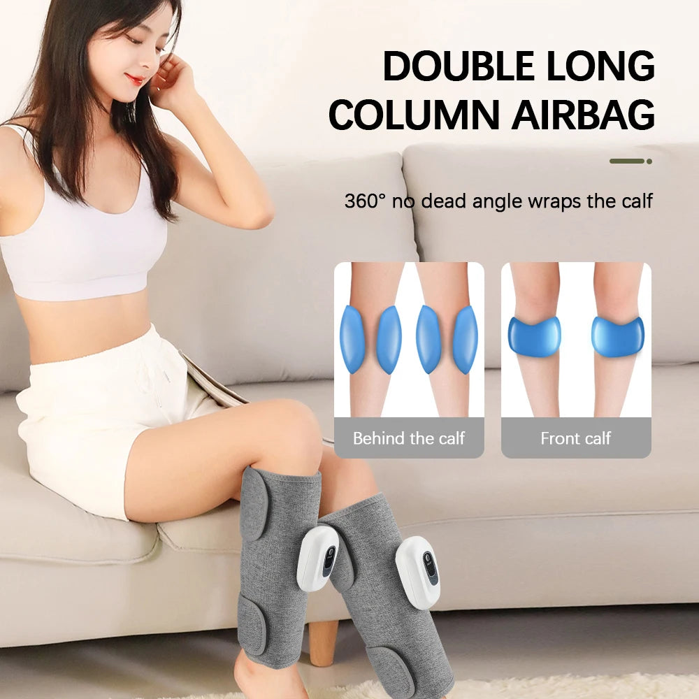 Wireless 360° Air Pressure Leg Massager for Calf and Foot Relief