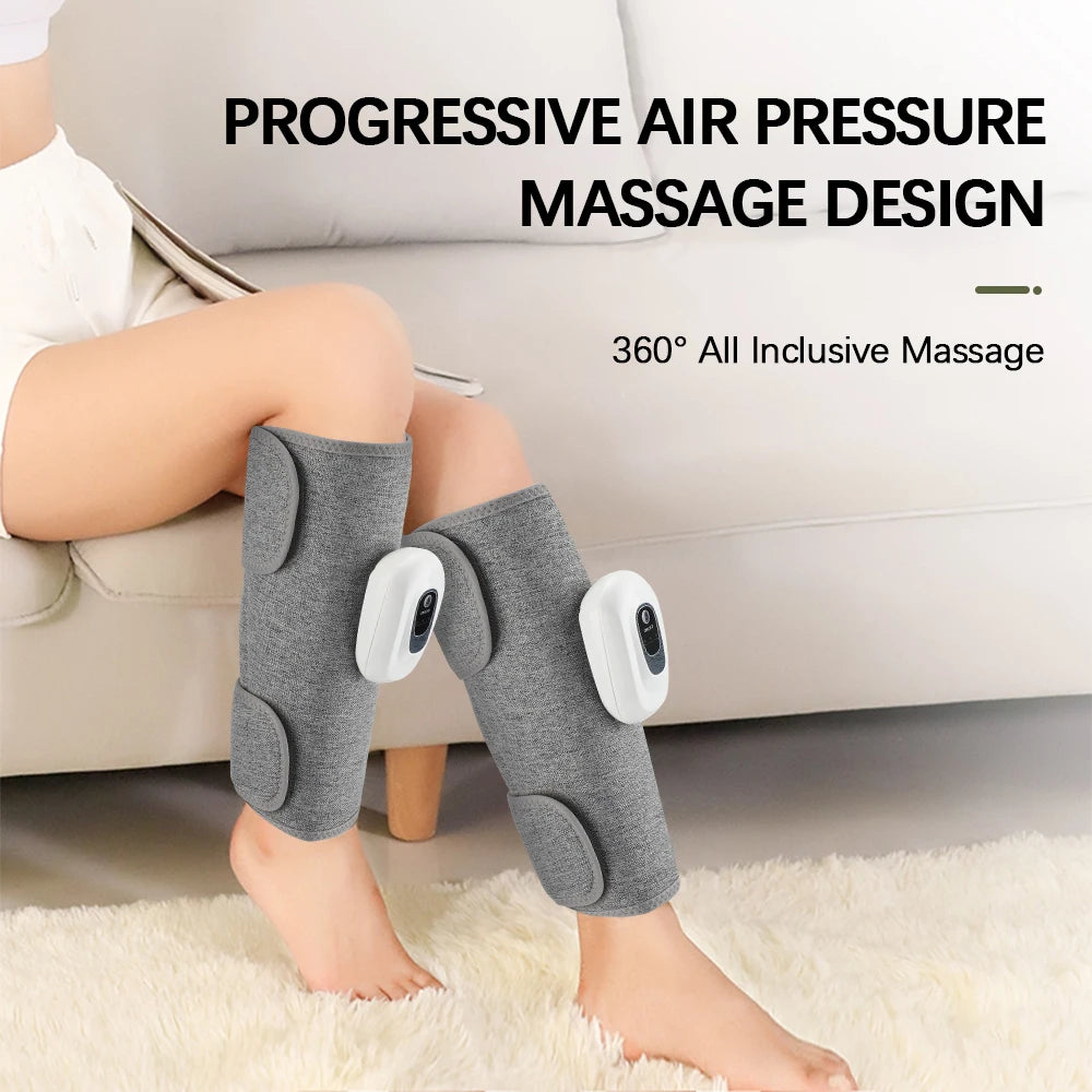 Wireless 360° Air Pressure Leg Massager for Calf and Foot Relief