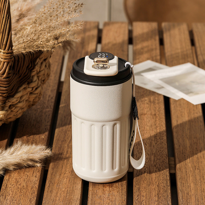 Smart Digital Thermal Bottle Portable Coffee Mug - Gadgion