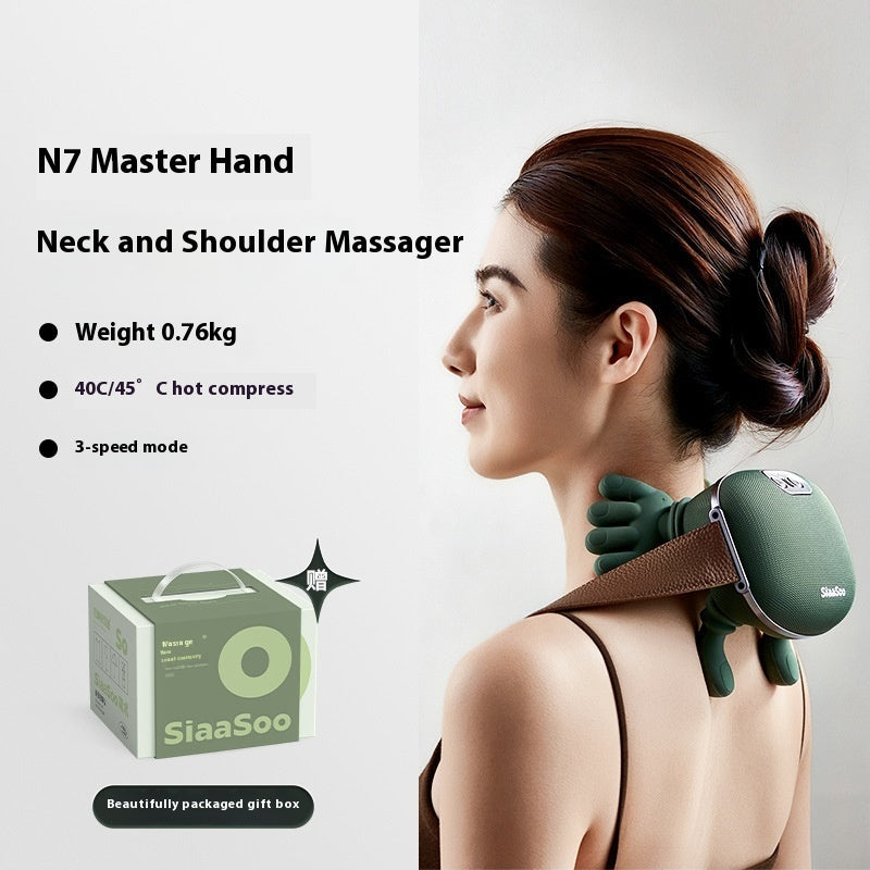 Wireless Electric Neck & Shoulder Massager – Deep Kneading Pain Relief