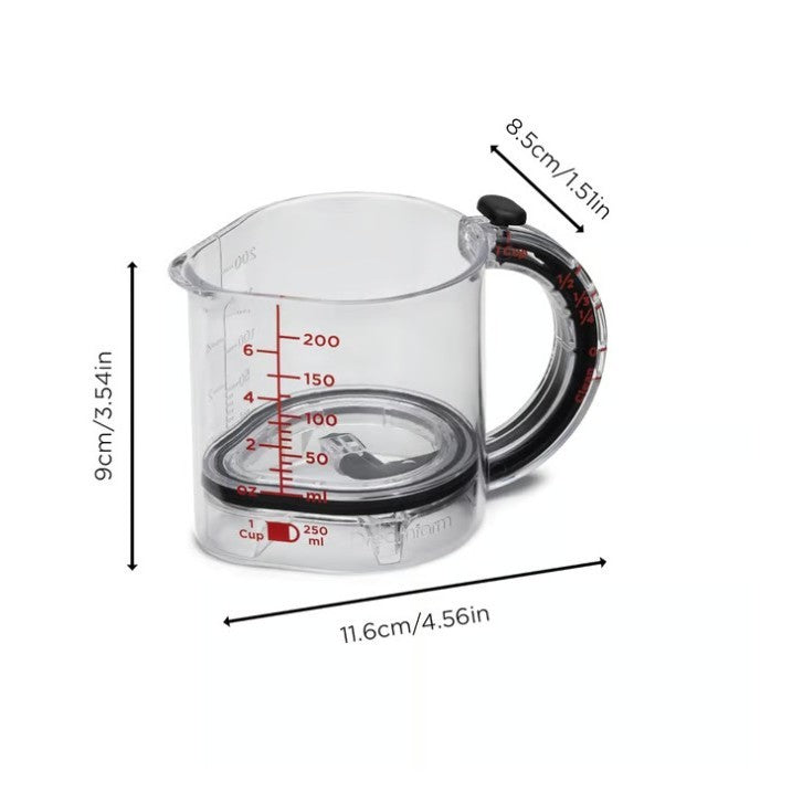 All-In-One Measuring Cup – Adjustable, Sealed & Perfect for Baking and Cooking