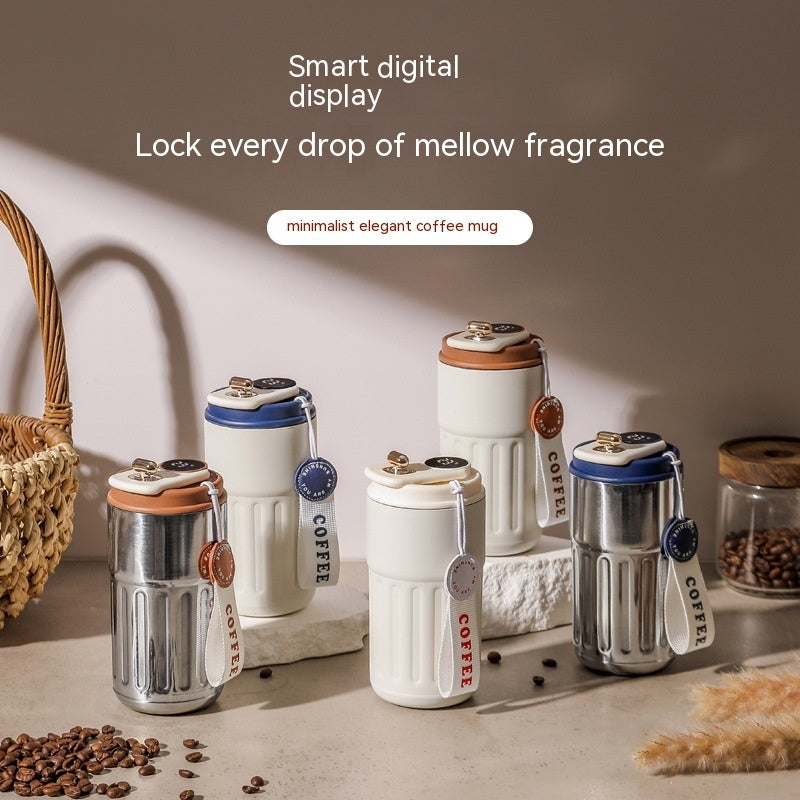 Smart Digital Thermal Bottle Portable Coffee Mug - Gadgion