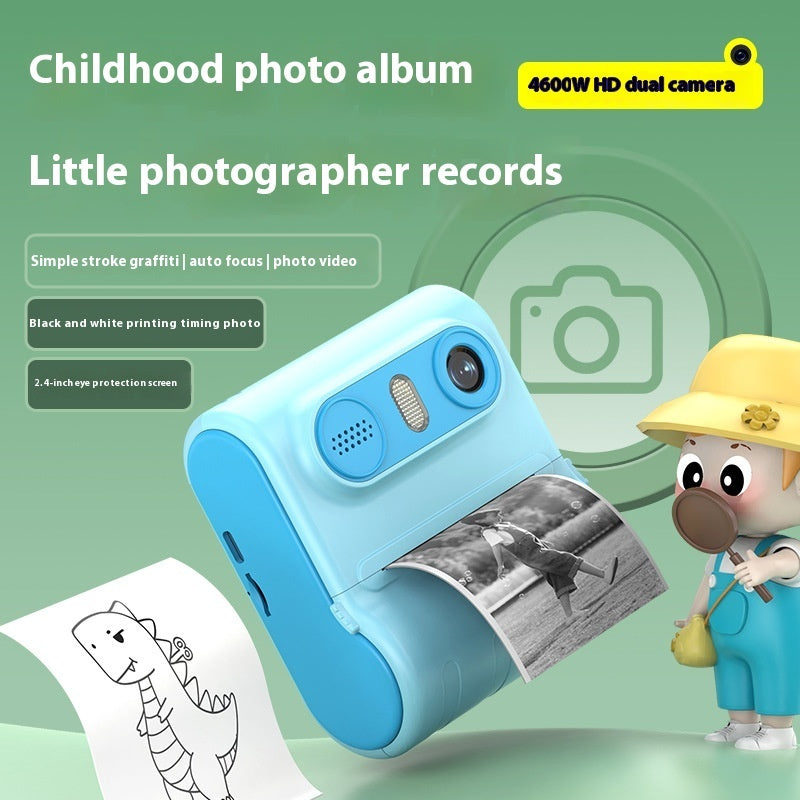 Instant Thermal 4600W HD Dual-camera Children's Printing Camera - Gadgion
