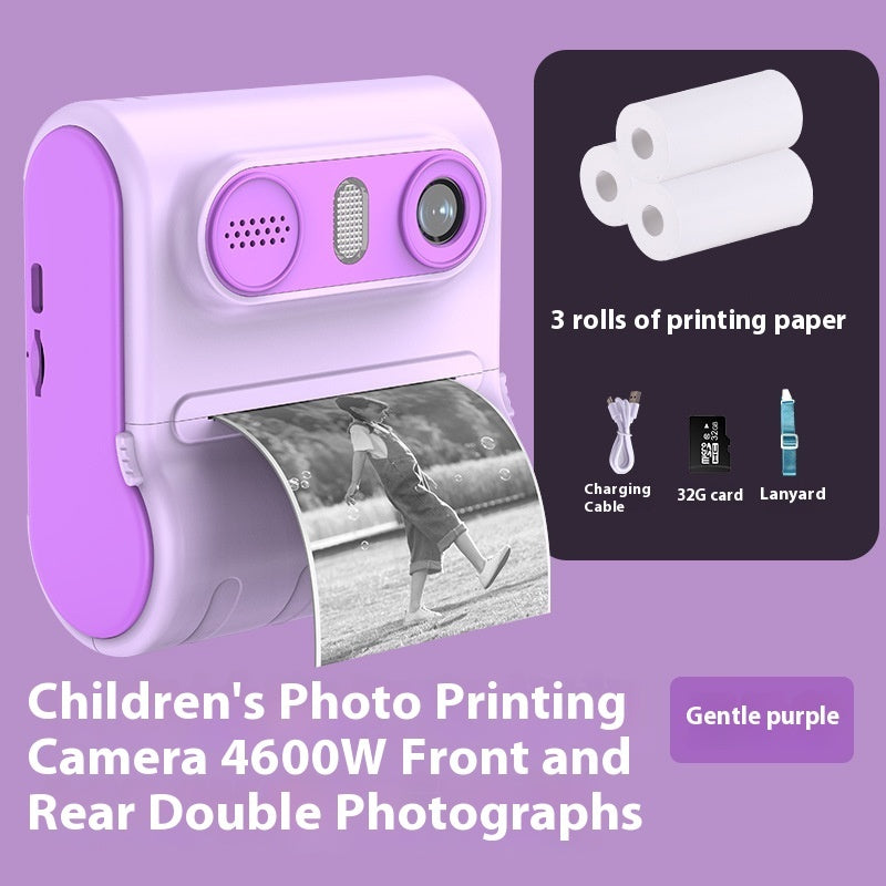 Instant Thermal 4600W HD Dual-camera Children's Printing Camera - Gadgion
