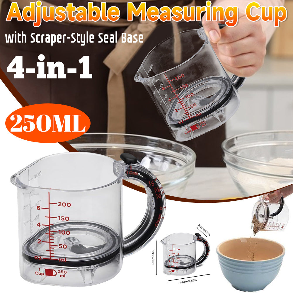 All-In-One Measuring Cup – Adjustable, Sealed & Perfect for Baking and Cooking