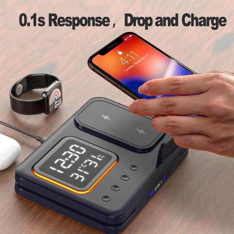 5 in 1 Smart Wireless Charging Hub - Gadgion