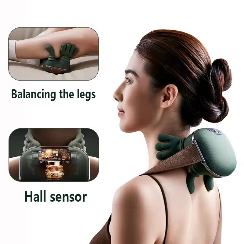 Wireless Electric Neck & Shoulder Massager – Deep Kneading Pain Relief