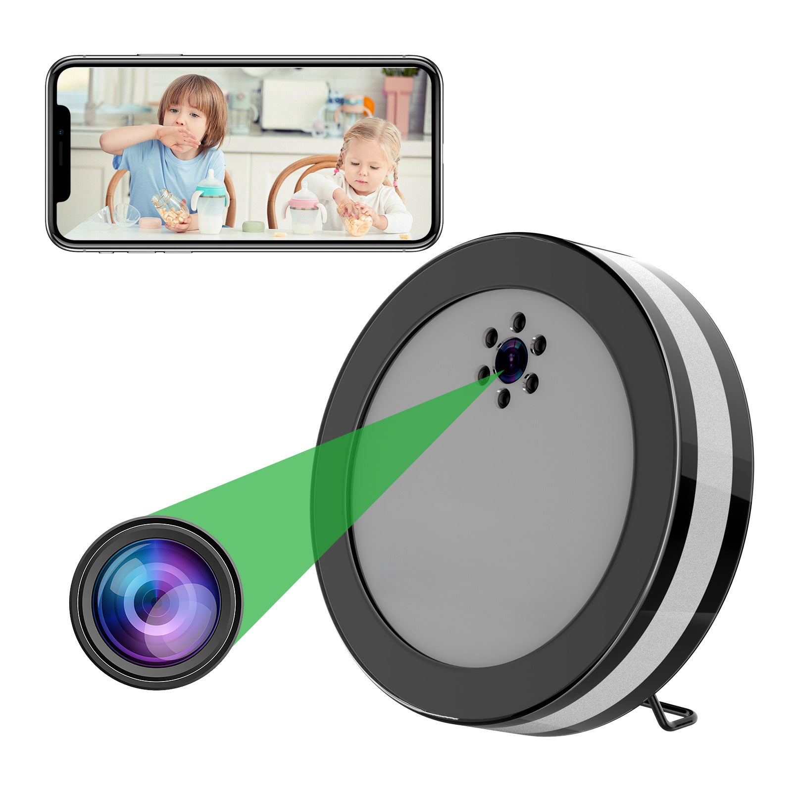 Wireless Smart Surveillance Camera Voice Conversation Security - Gadgion