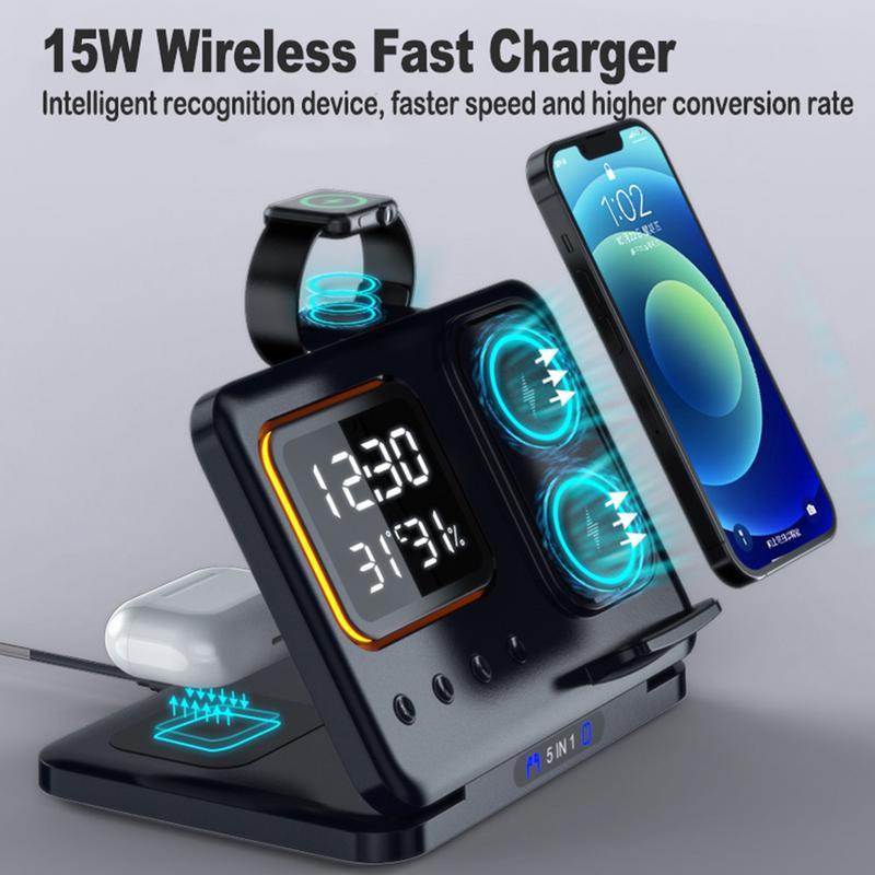 5 in 1 Smart Wireless Charging Hub - Gadgion