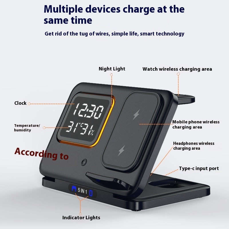 5 in 1 Smart Wireless Charging Hub - Gadgion