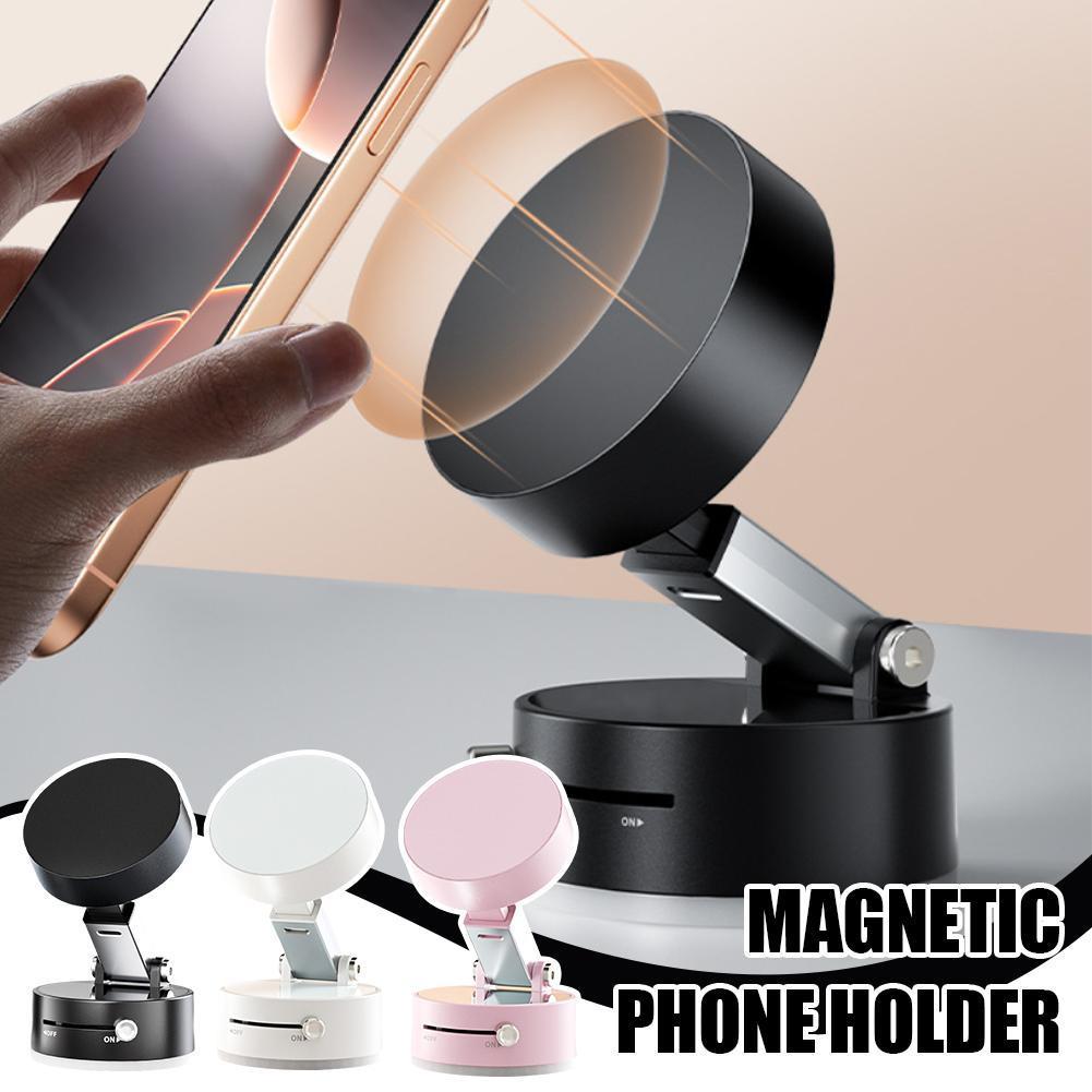 Foldable Magnetic Vacuum Phone Holder For Smart Phone - Gadgion