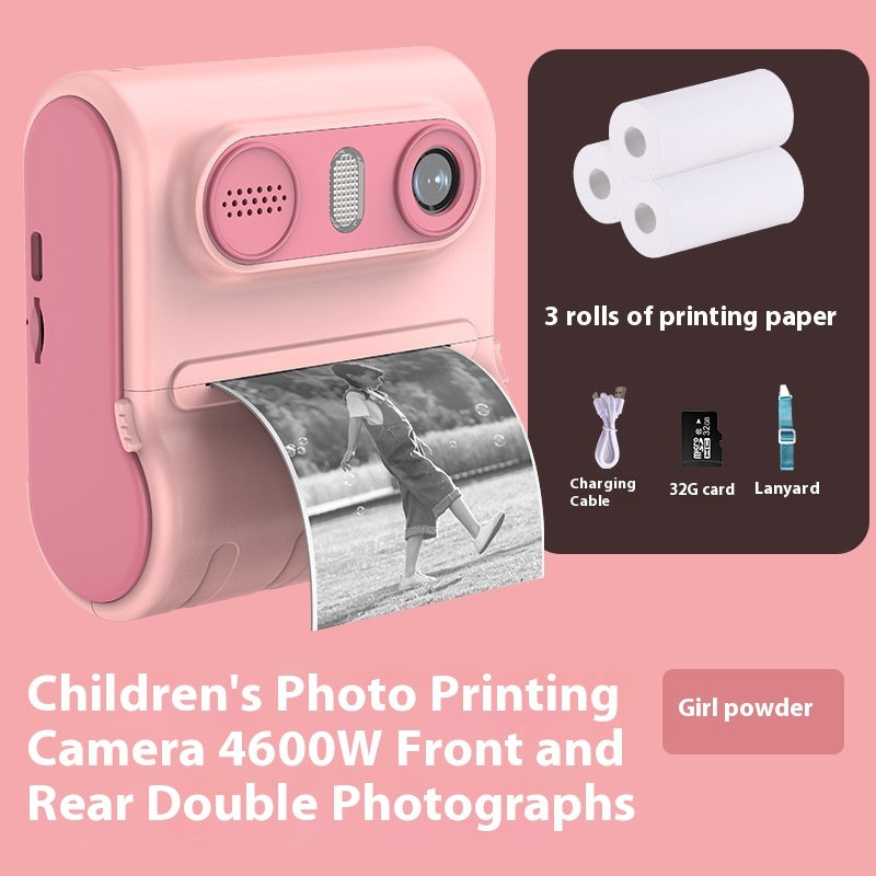 Instant Thermal 4600W HD Dual-camera Children's Printing Camera - Gadgion