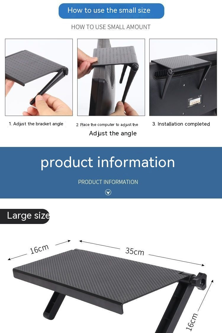 Set-top Box Shelf Wired TV Screen Storage - Gadgion