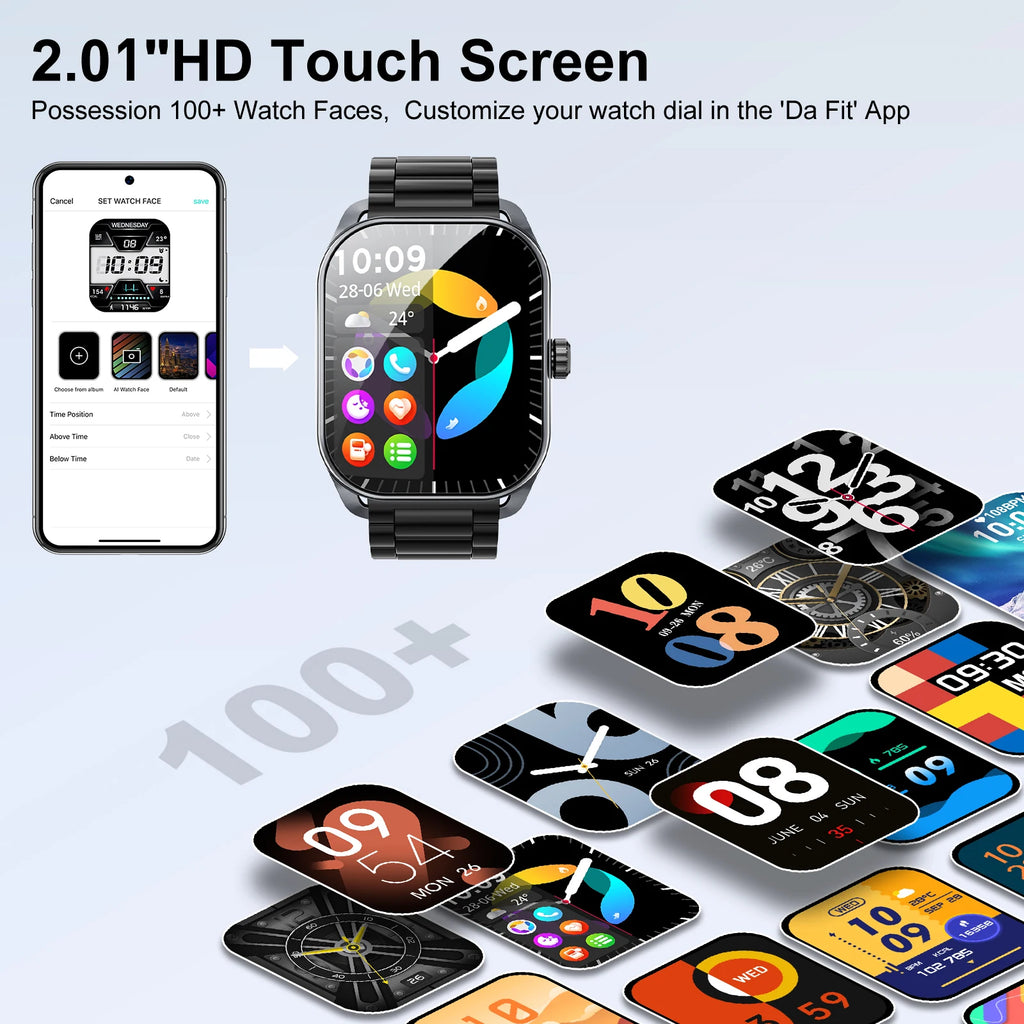 Bluetooth Smartwatch for Men - Curved Display, IP68 Waterproof Fitness Tracker - Gadgion