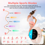 Bluetooth Smartwatch for Men and Women,  Health Monitoring, and IP67 Waterproof Fitness Tracker - Gadgion