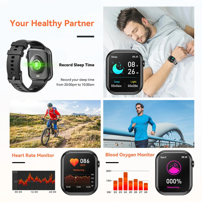 G20 Bluetooth Smartwatch for Men and Women - Sports Fitness Tracker - Gadgion