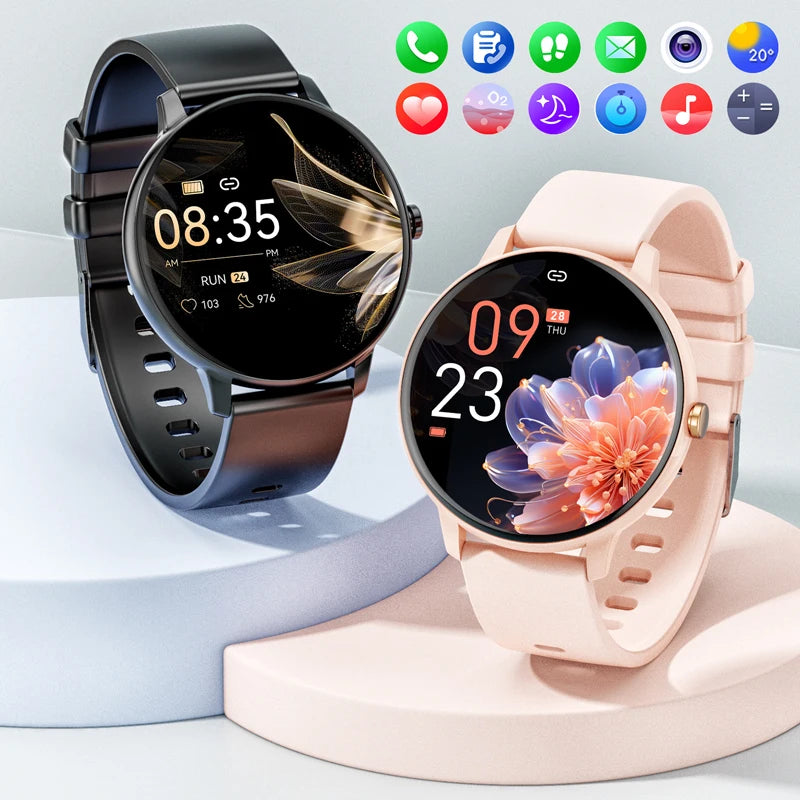 Bluetooth Smartwatch for Men and Women,  Health Monitoring, and IP67 Waterproof Fitness Tracker - Gadgion