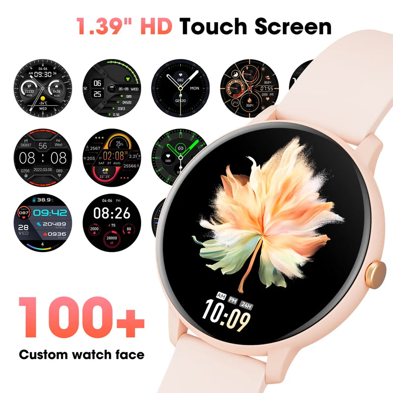 Bluetooth Smartwatch for Men and Women,  Health Monitoring, and IP67 Waterproof Fitness Tracker - Gadgion
