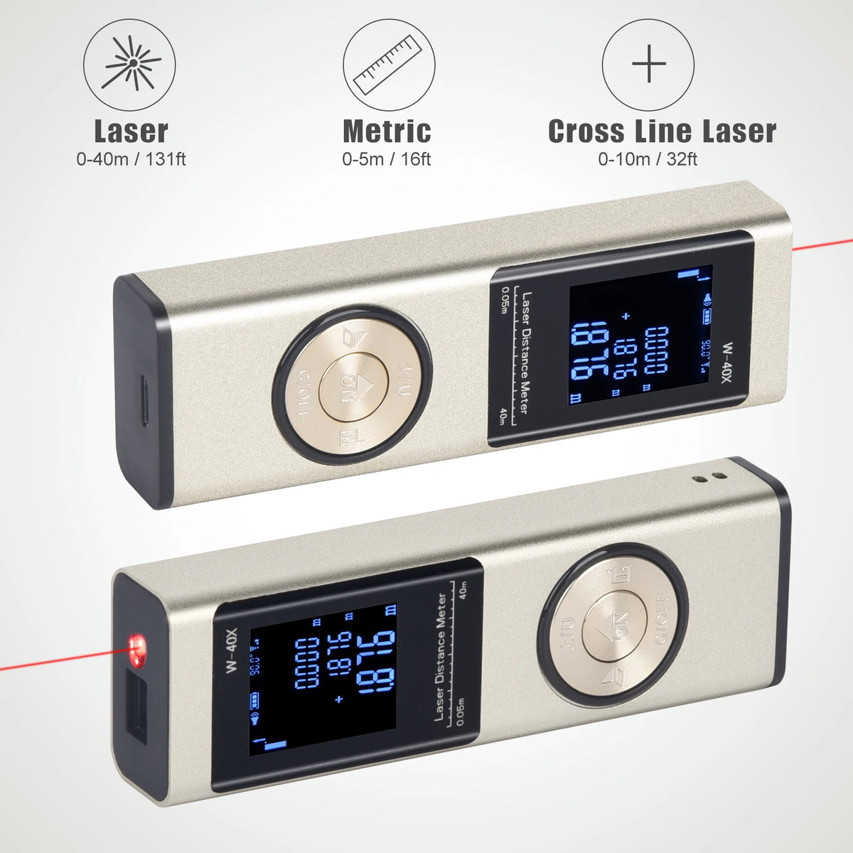 Digital Laser Distance Meter with Multifunctional Rangefinder and Angle Measurement - Gadgion