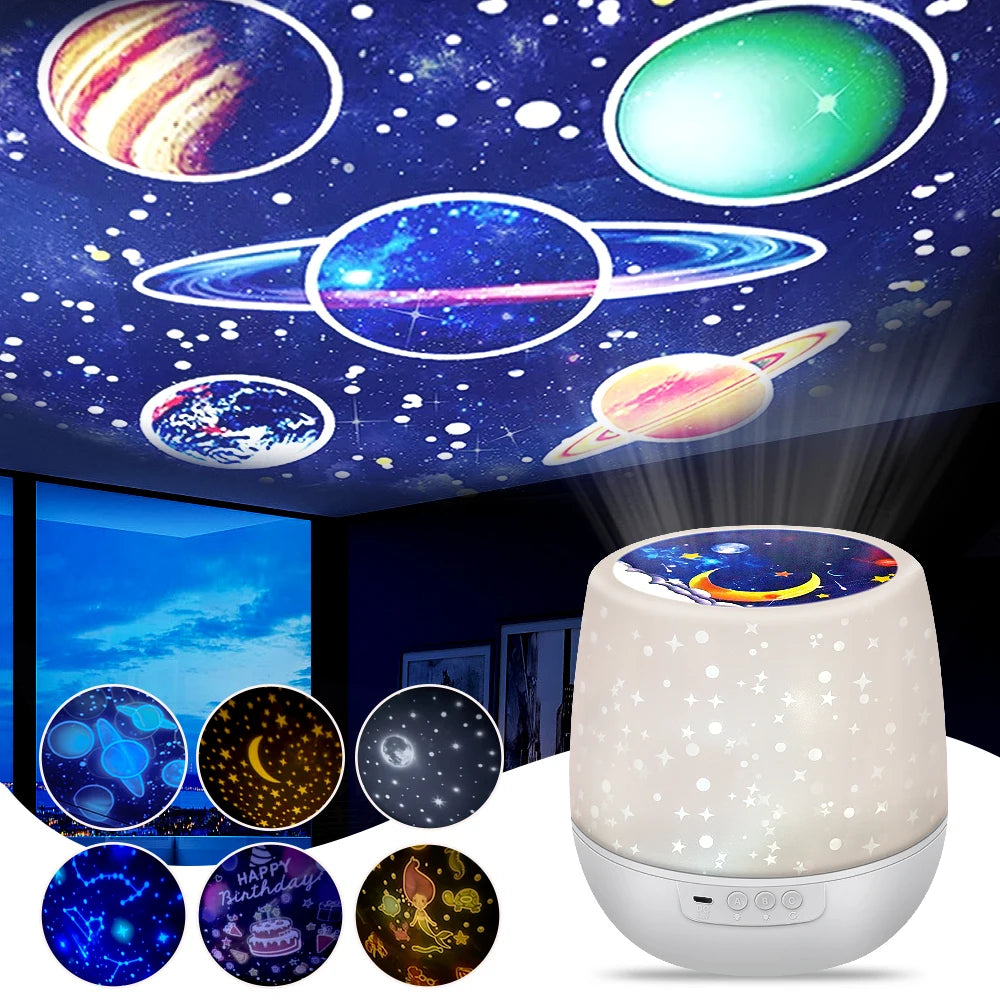 OceanWave Star Projector with 6 Unique Patterns for Bedroom and Event Decor - Gadgion