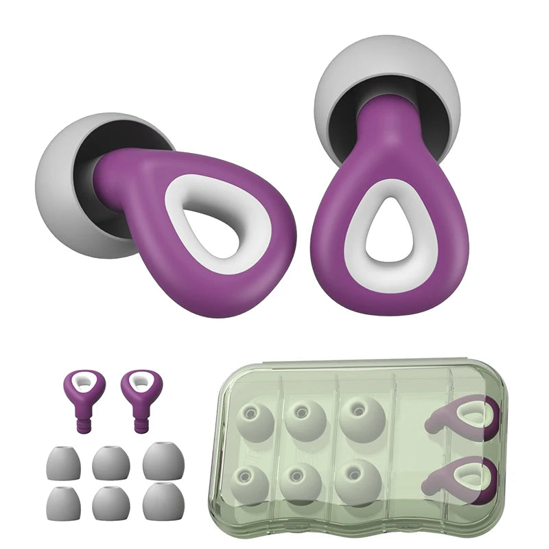 Complete Earplugs Set for Sleep and Swimming - Noise Reduction and Waterproof Protection - Gadgion