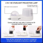 OceanWave Star Projector with 6 Unique Patterns for Bedroom and Event Decor - Gadgion