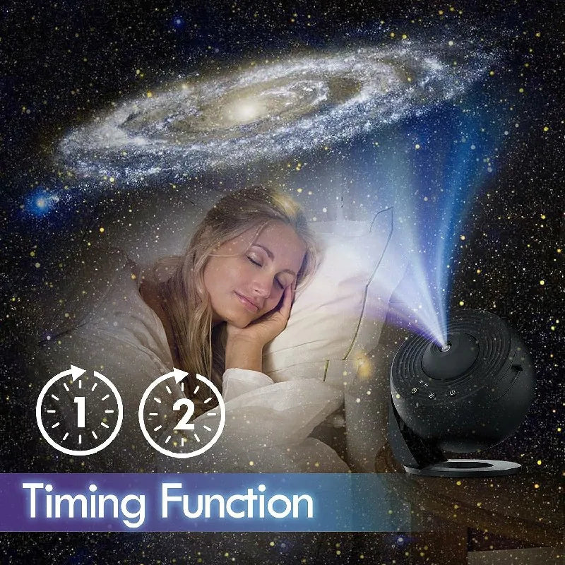 Galaxy Star Projector Night Light - 360° Rotating  Lamp for Kids' Room Decor and Gifts - Gadgion
