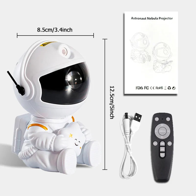 Astronaut Nebula Star Projector LED Night Light - Gadgion