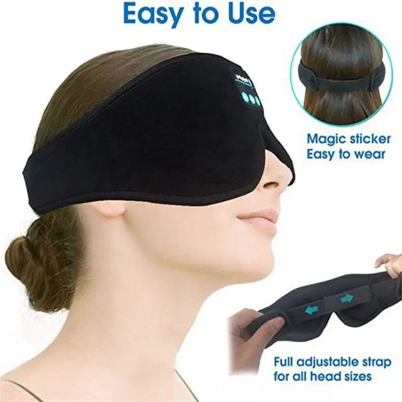 Wireless Bluetooth Sleep Mask with Built-in Headphones - Gadgion