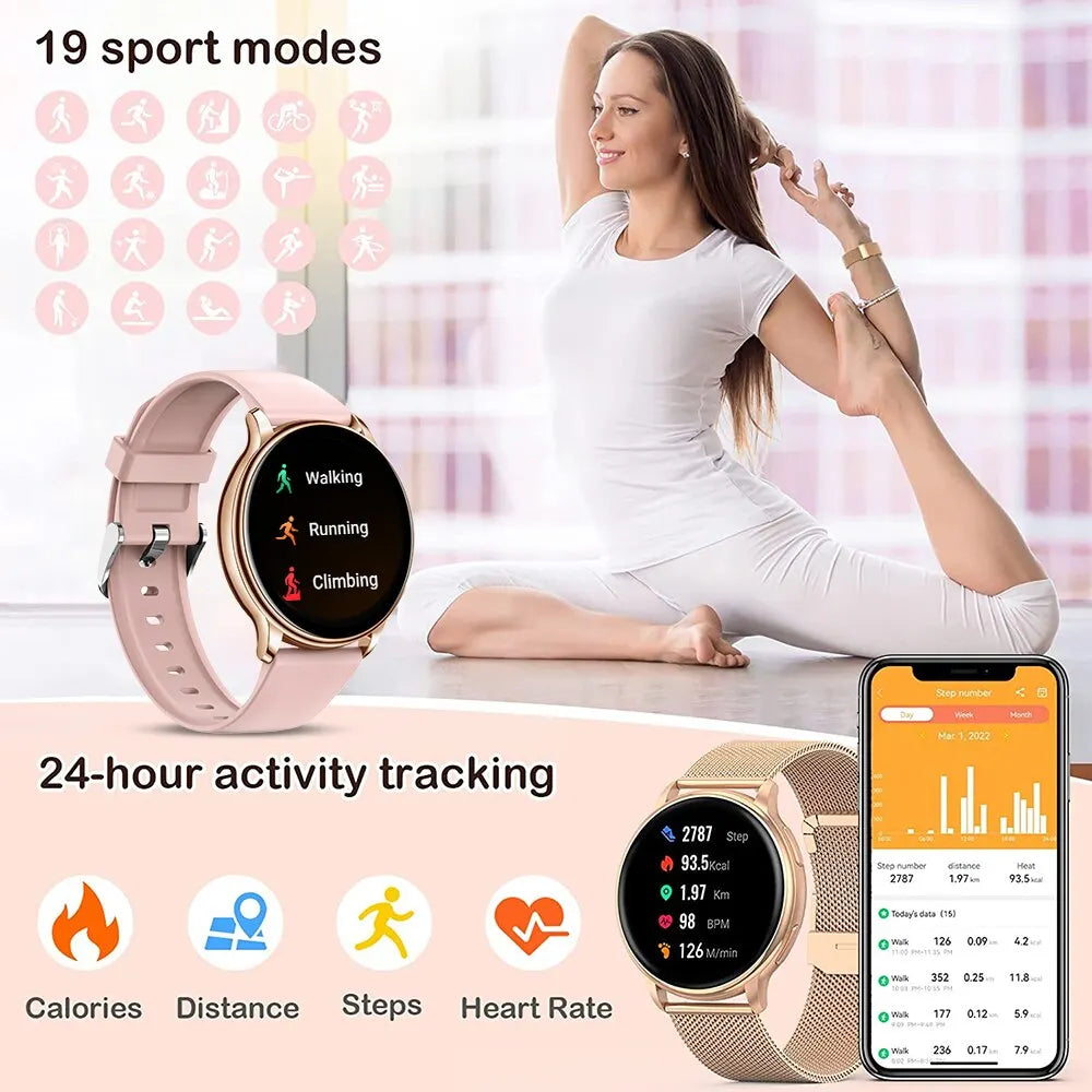 New Smartwatch – Custom Dial, Fitness Tracker, Heart Rate for Android & iOS - Gadgion