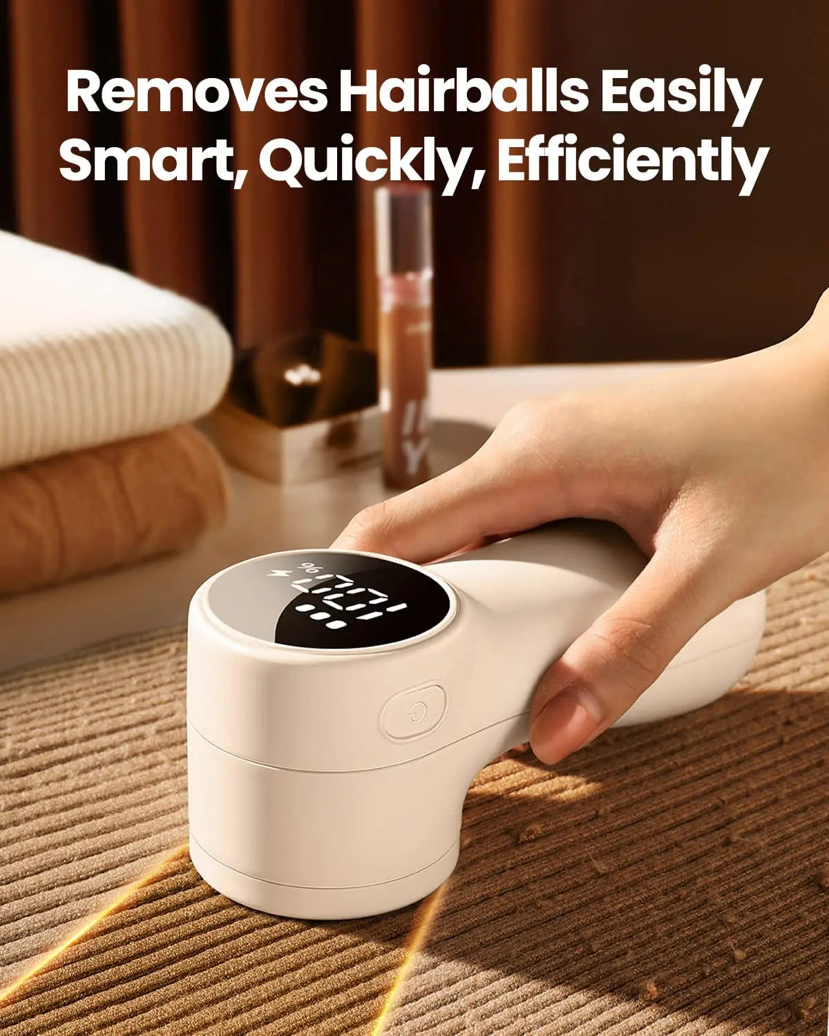 Rechargeable Electric Lint Remover with Digital Display - Gadgion