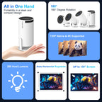 HY300 Pro 4K Portable Mini Projector - Gadgion