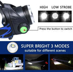 High-Performance Rechargeable LED Headlamp with Zoom Function - for Outdoor - Gadgion
