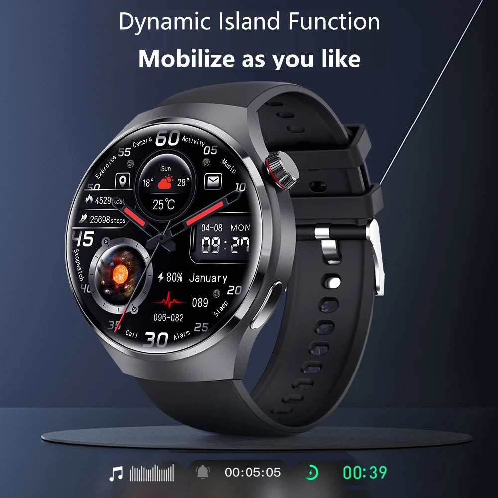 Advanced Bluetooth Smartwatch with Heart Rate Monitor, NFC, GPS, and IP68 Waterproof - Gadgion