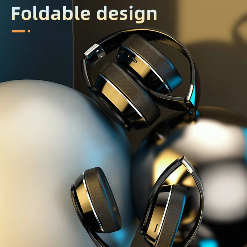 HiFi Wireless Over-Ear Headphones with Mic, Foldable Design - Gadgion