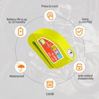 Anti-Theft Motorcycle/Bicycle Alarm Lock – Aluminum Disc Padlock - Gadgion