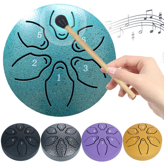 Mini Steel Tongue Drum – 3-Inch for Meditation and Relaxation