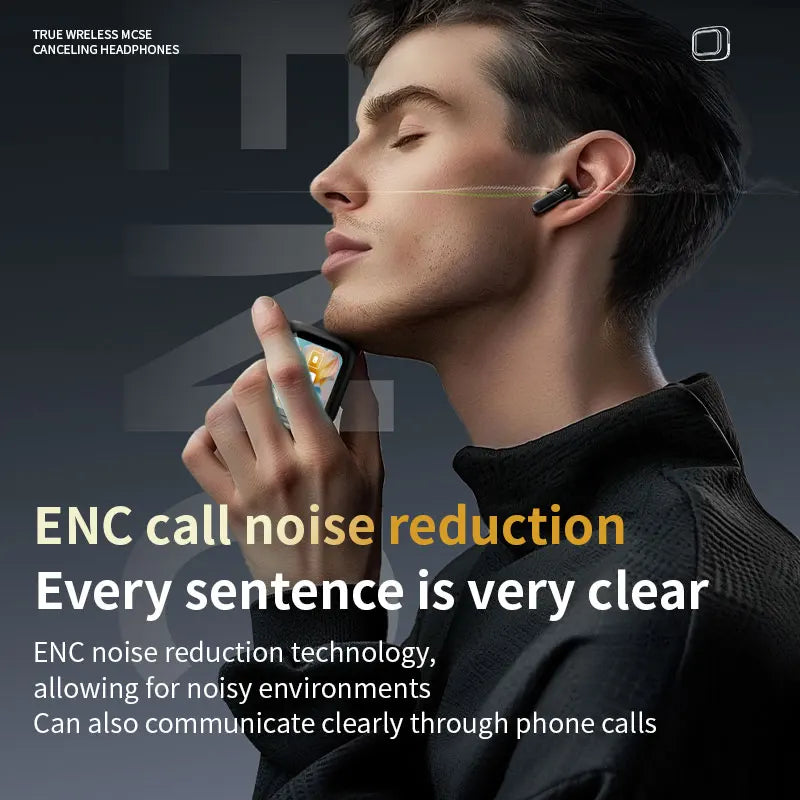 Smart Touch Control Wireless Earbuds with ANC, Long Battery Life, for iOS & Android - Gadgion