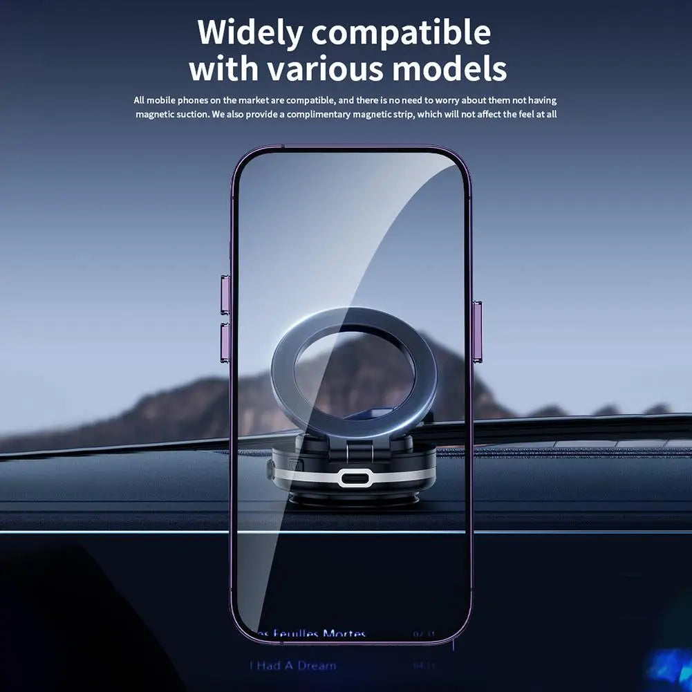 Magnetic 360° Rotating Suction Mobile holder for car - Gadgion