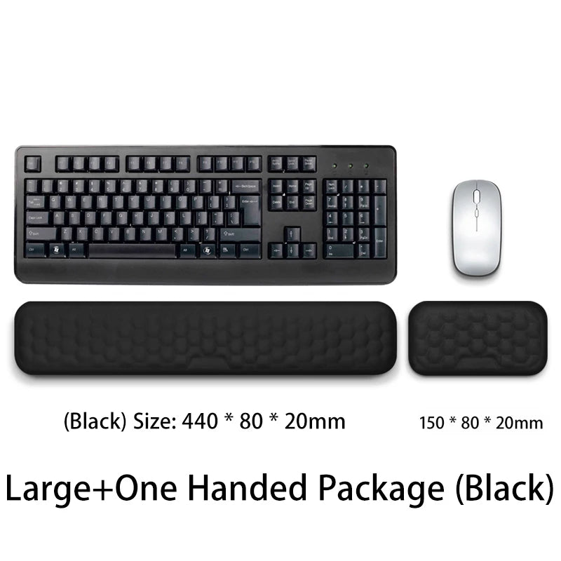 Memory Foam Keyboard and Mouse Wrist Support Pad - Gadgion