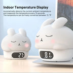 Adorable Bunny LED Alarm Clock with Night Light for Kids - Gadgion