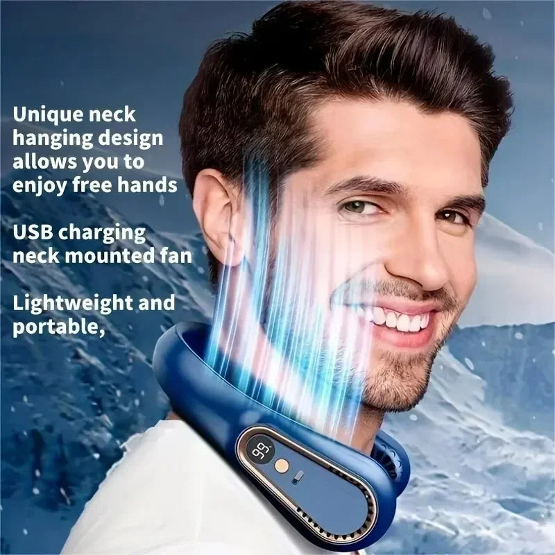 Bladeless USB Neck Fan - Portable Summer Air Cooler - Gadgion