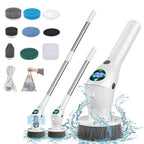 Multifunctional 8-in-1 Wireless Electric Cleaning Brush - with LED Display - Gadgion
