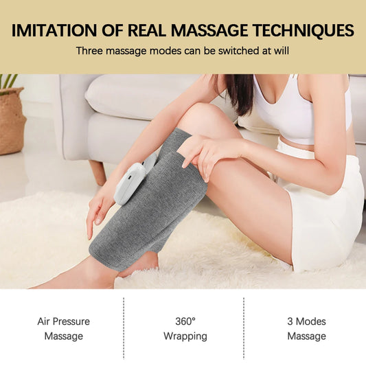 Wireless 360° Air Pressure Leg Massager for Calf and Foot Relief