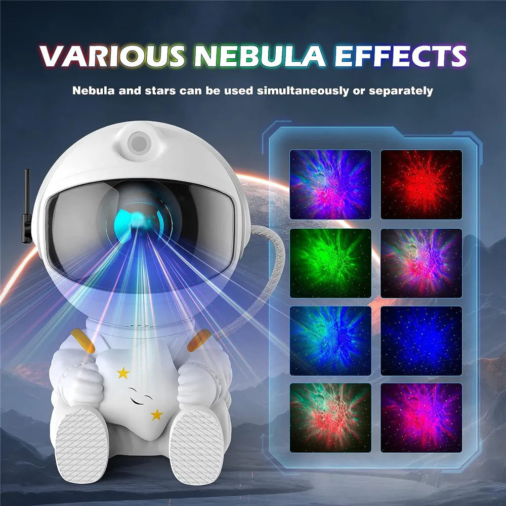 Astronaut Nebula Star Projector LED Night Light - Gadgion