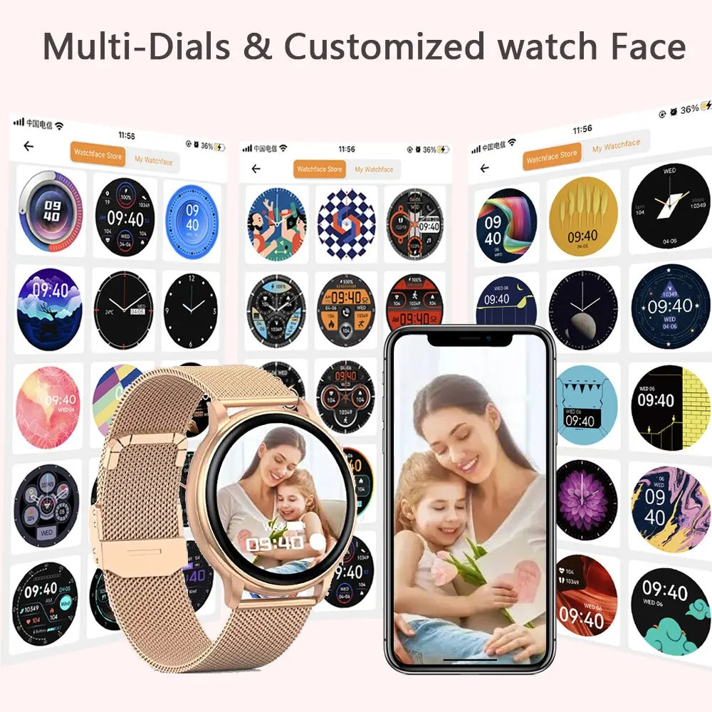 New Smartwatch – Custom Dial, Fitness Tracker, Heart Rate for Android & iOS - Gadgion