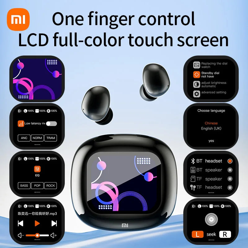 S09 TWS Bluetooth 5.4 Earbuds with ANC, Touch Control, Noise Cancelling - Gadgion