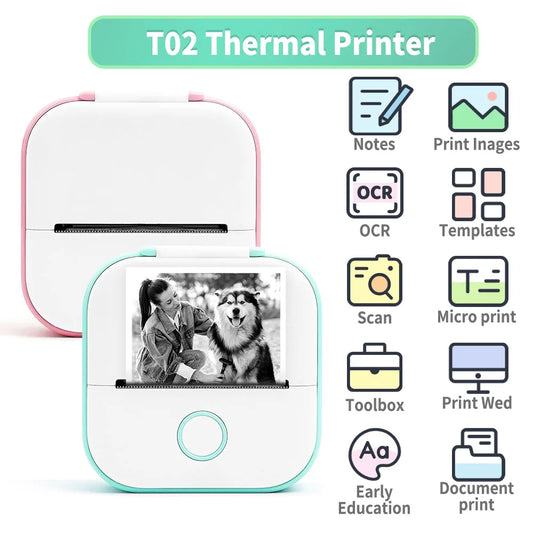 Portable Mini Thermal Printer Phomemo T02