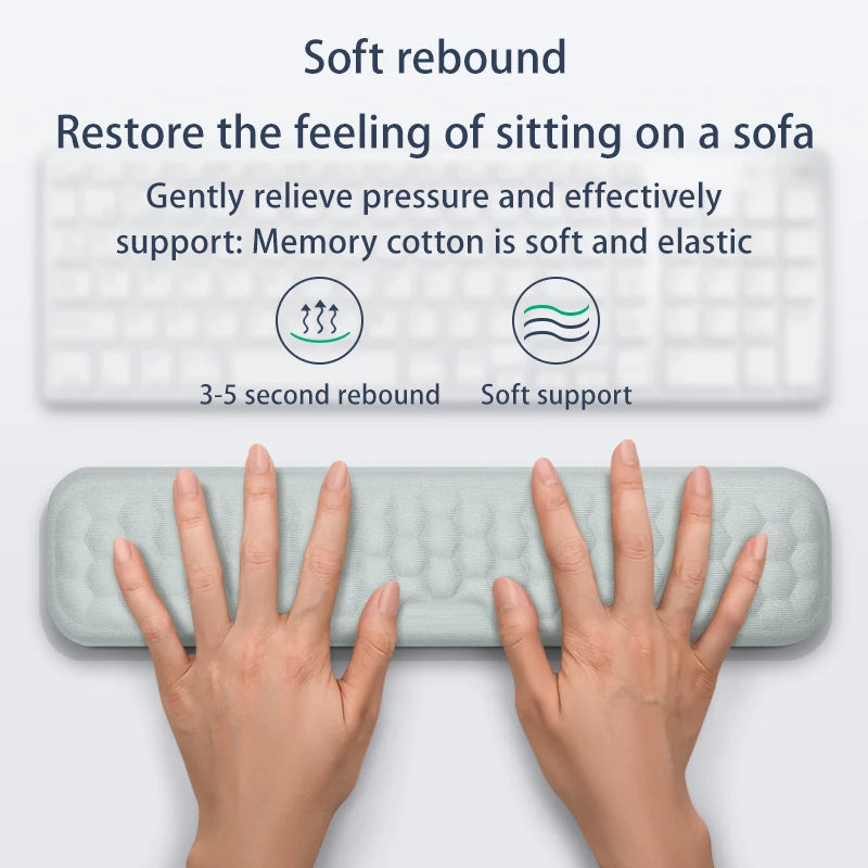 Memory Foam Keyboard and Mouse Wrist Support Pad - Gadgion